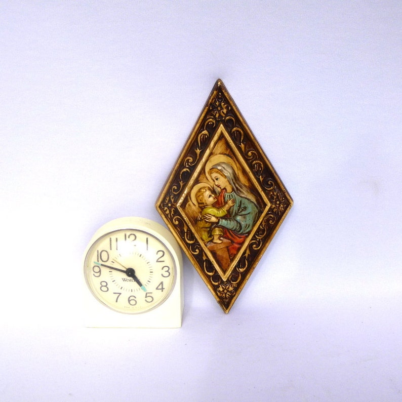 VINTAGE Cast WALL MADONNA
