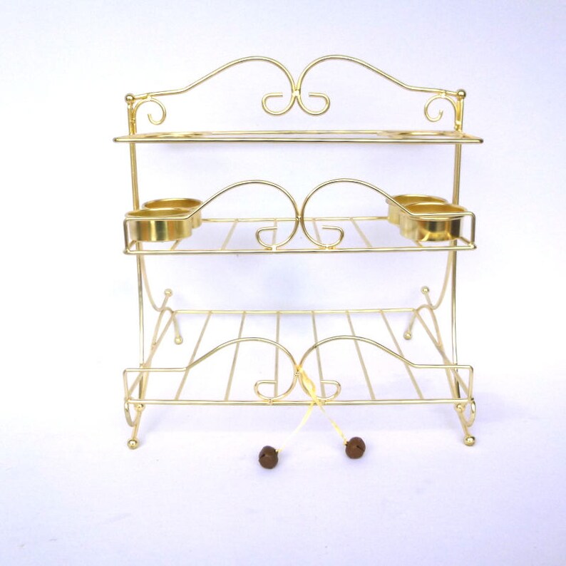 Mod Vintage BRASS Toned BATHROOM CADDY Etsy