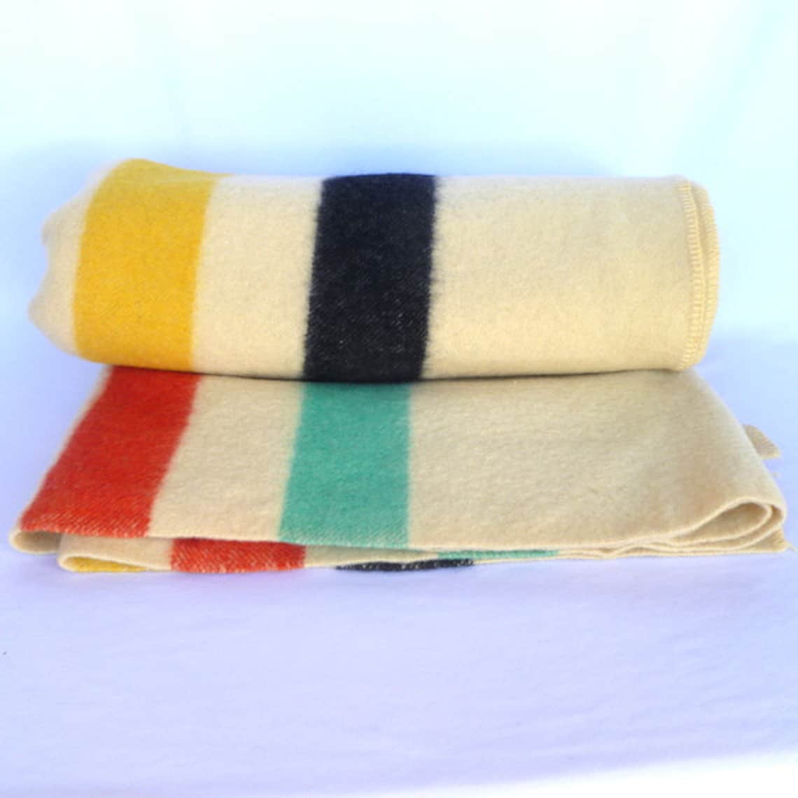 HUDSON BAY Vintage Wool BLANKET Etsy