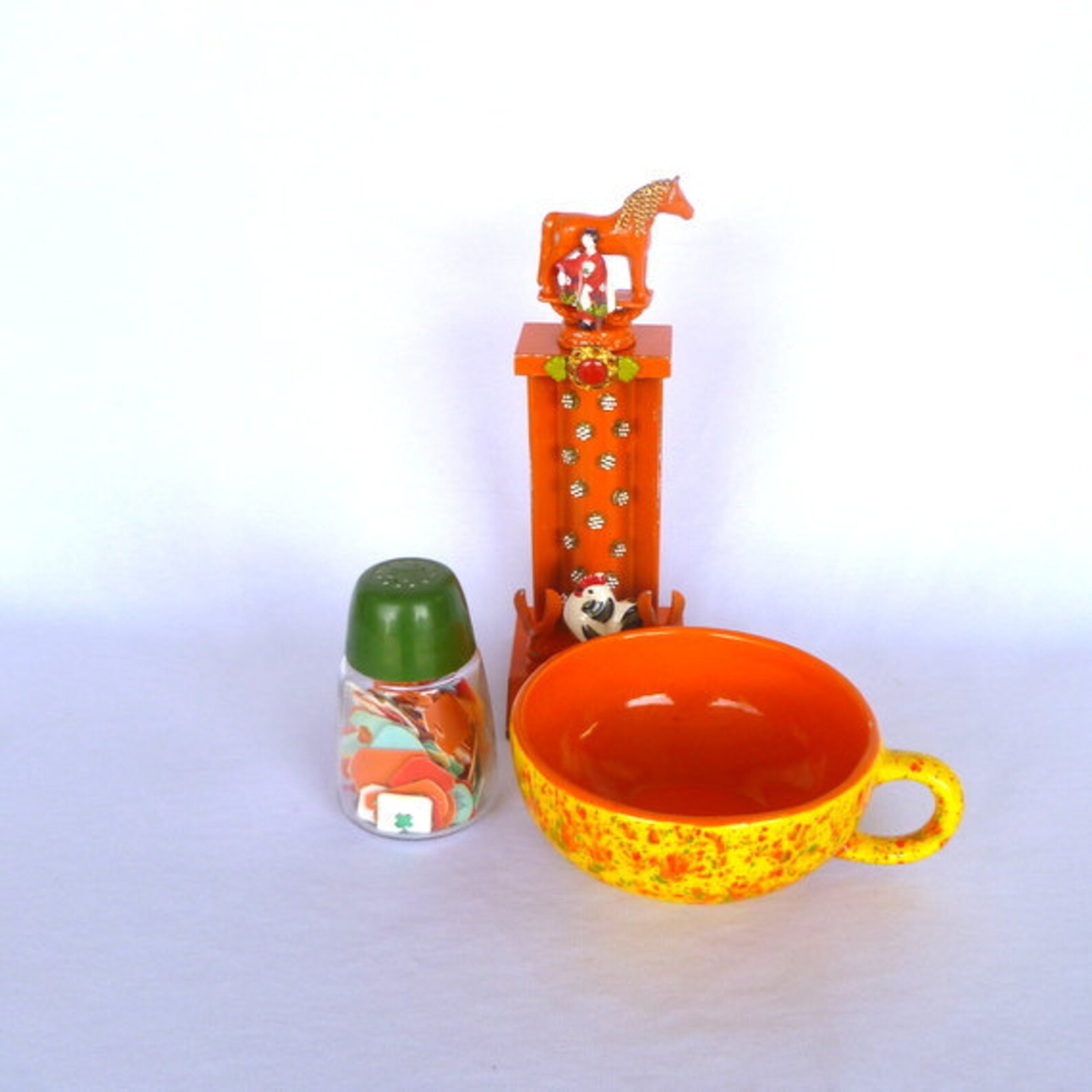 VINTAGE KITSCH Confetti Glaze BOWL Etsy