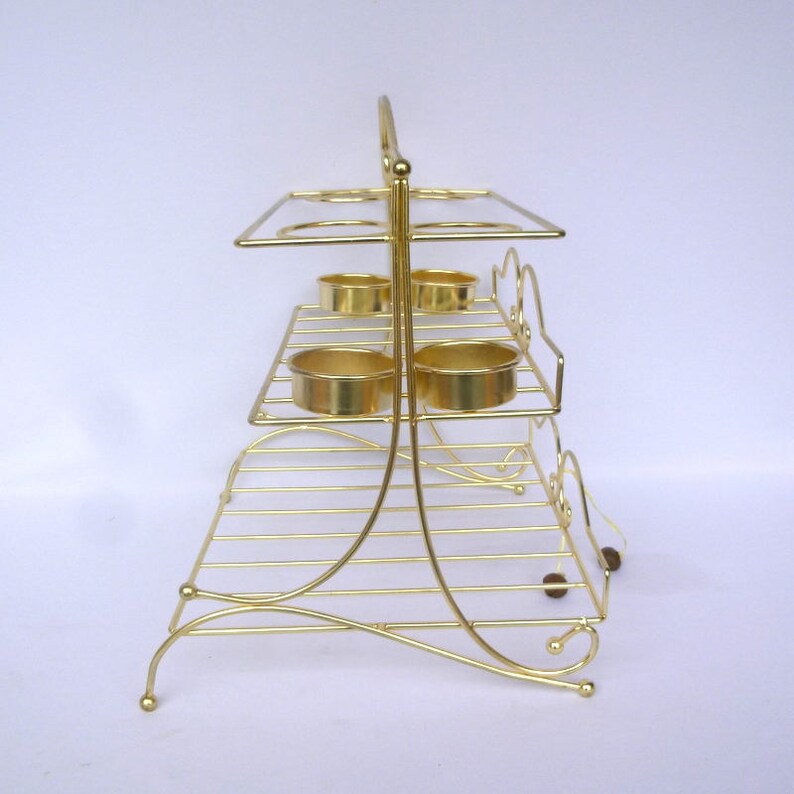 Mod Vintage BRASS Toned BATHROOM CADDY Etsy