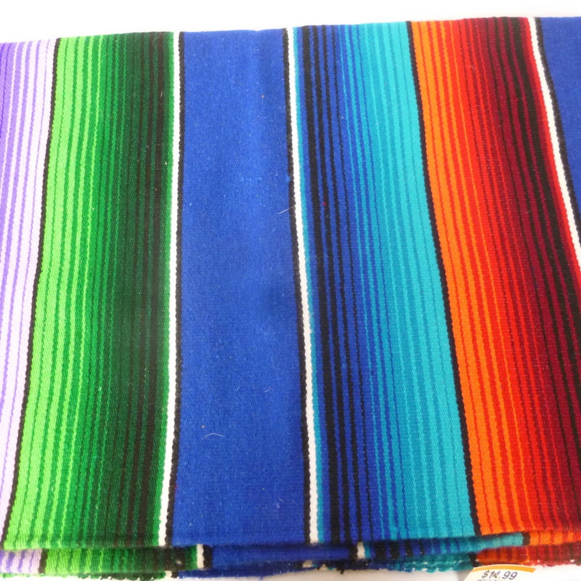 NEON Striped MEXICAN BLANKET Etsy