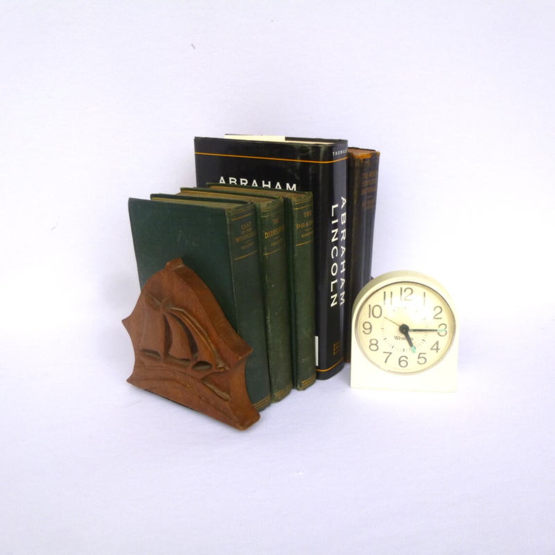 Vintage WOOD Sailing SHIP Bookends/pair Etsy