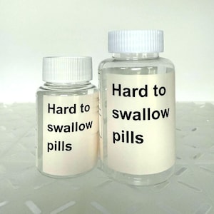 Hard to Swallow Pills bottle - Meme Pill container