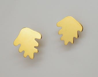 Oak tree leaves earrings