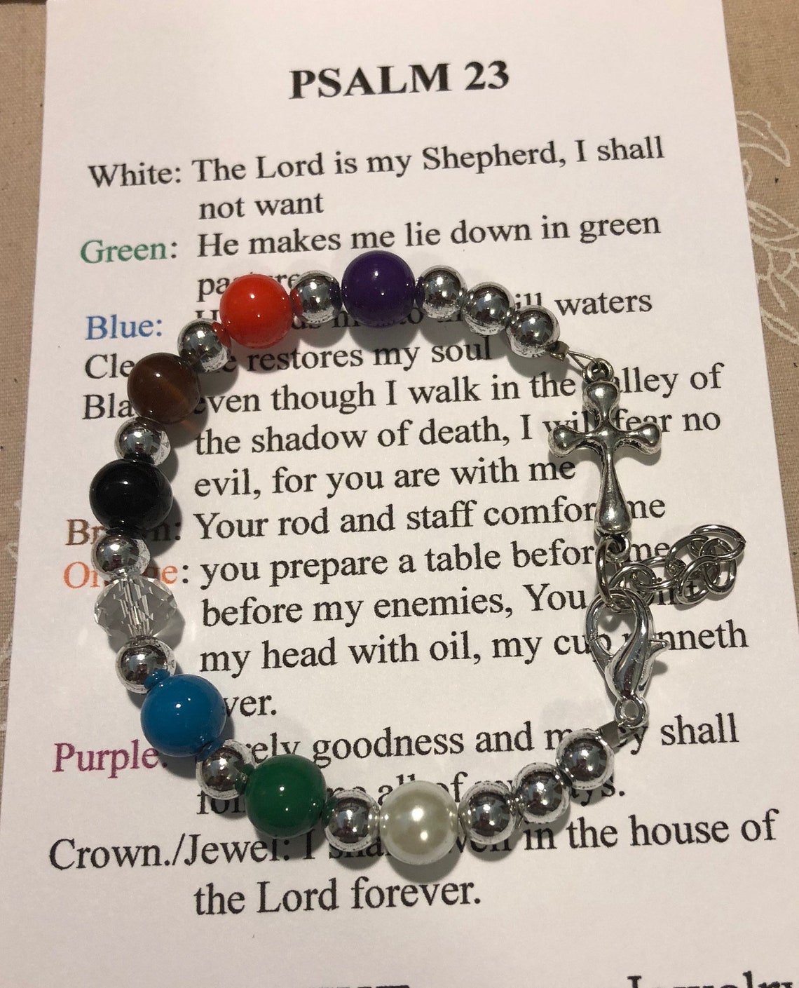 Psalm 23 Bracelet Etsy