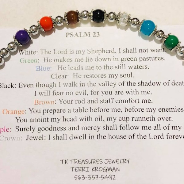 Psalm 23 Bracelet Etsy