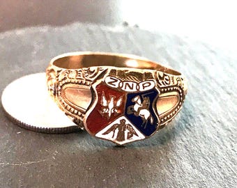 10k Enameled Victorian ZNP, Polish National Alliance Fraternity
