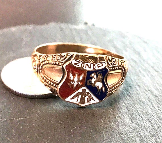 10k Enameled Victorian ZNP, Polish National Alliance Fraternity