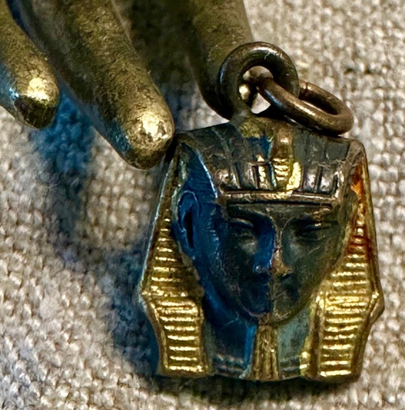 Egyptian Gold Ruler Antique charm -Egyptian Pharaoh-ruler of ancient Egyp… - Gem