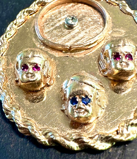 14k important 1950s solid gold big charm for moth… - image 3