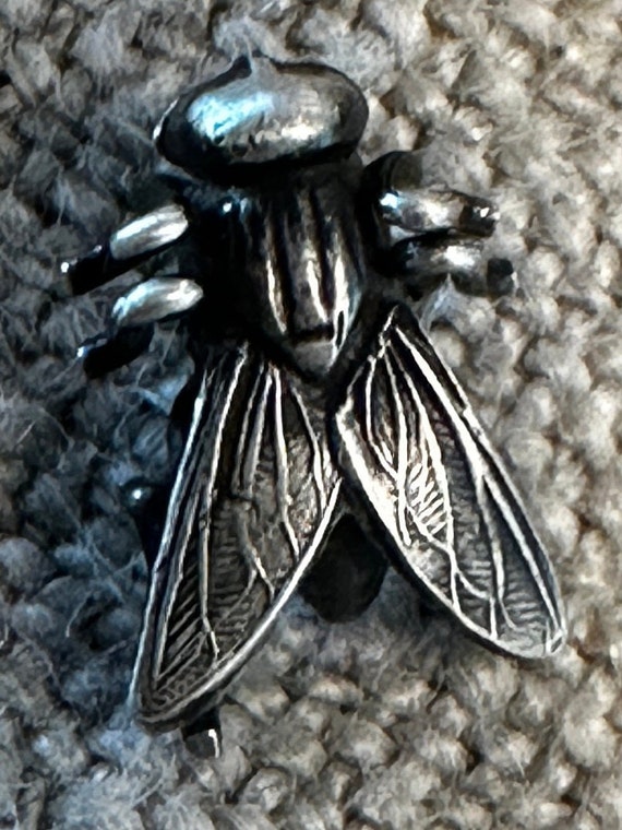 sterling miniature fly Victorian Stickpin-incredab