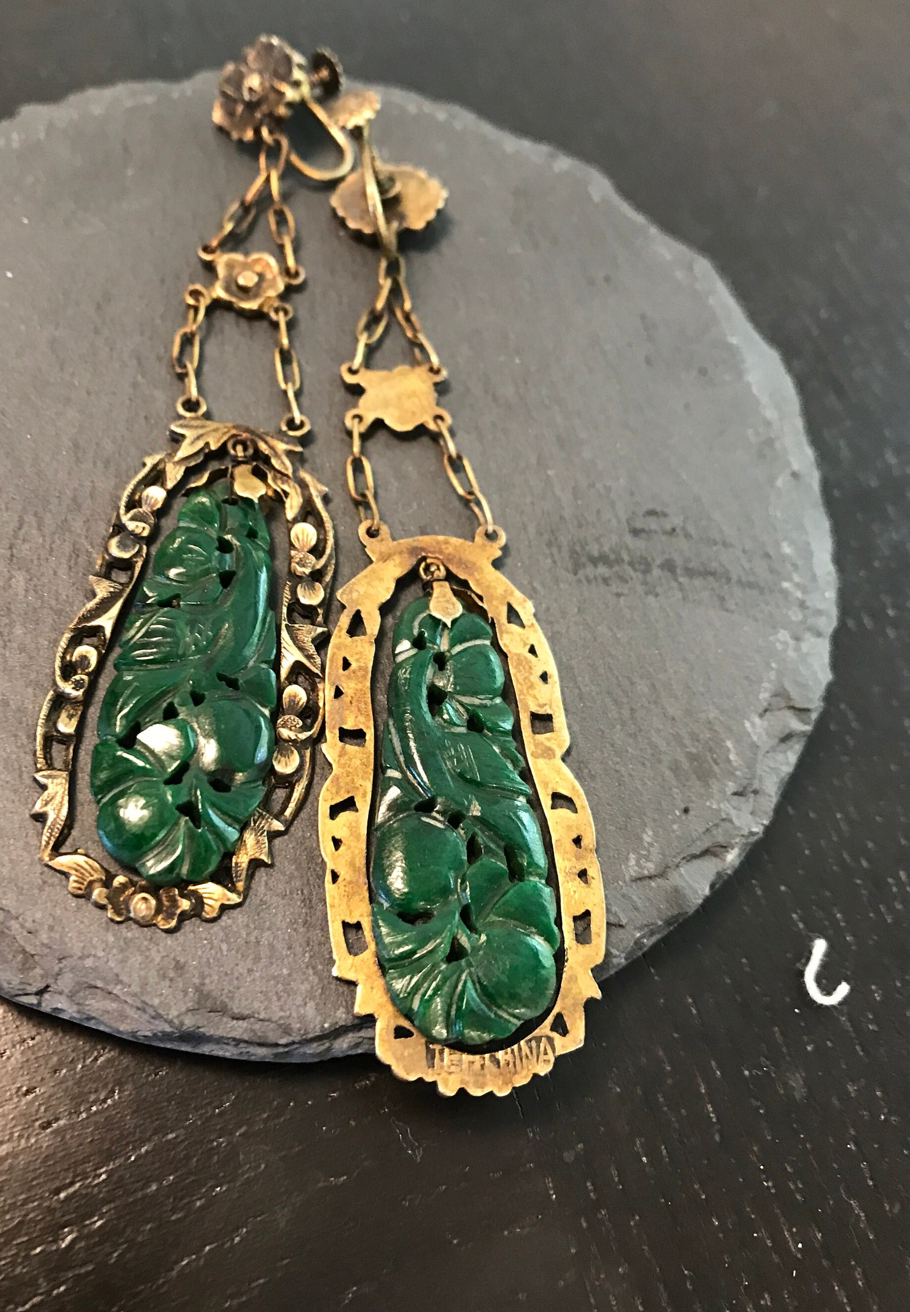 アクセサリー Indian Jewelry/Silver Vintage Jade PD Vintage Sterling Silver Multicolored Jade Piece Necklace, 18