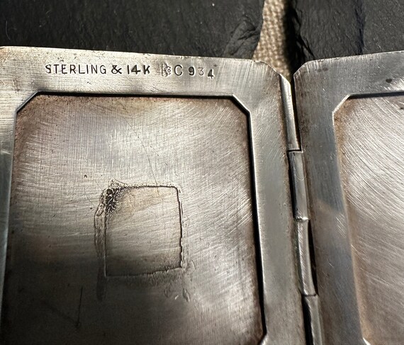 Exception large sterling, 14K Deco octagonal lock… - image 6