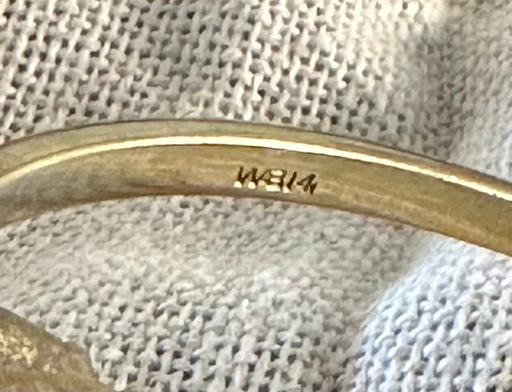 14k Bangle Edwardian engine turned engraving appr… - image 3