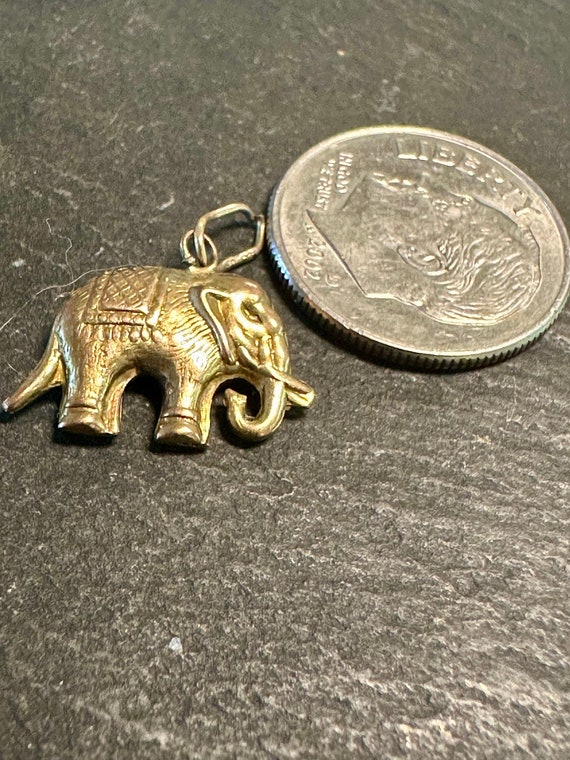 10k antique Elephant charm - image 1