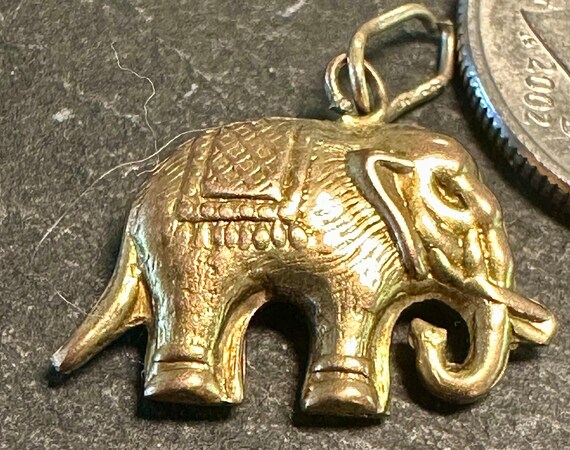 10k antique Elephant charm - image 2