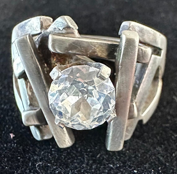 Sterling ring Modernist(constructivism)-unique st… - image 2