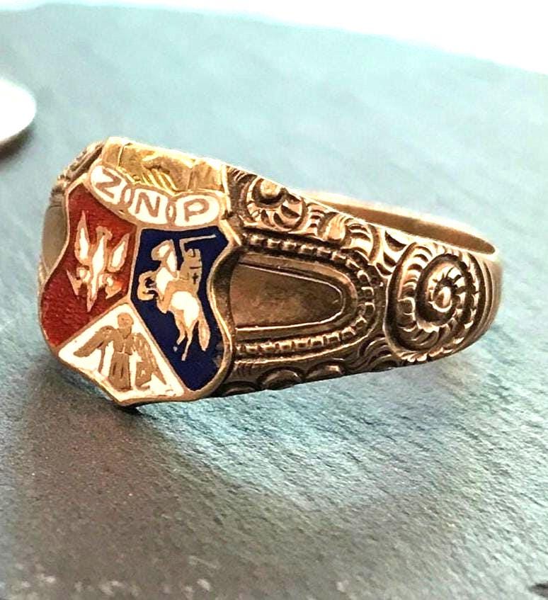 10k Enameled Victorian ZNP, Polish National Alliance Fraternity