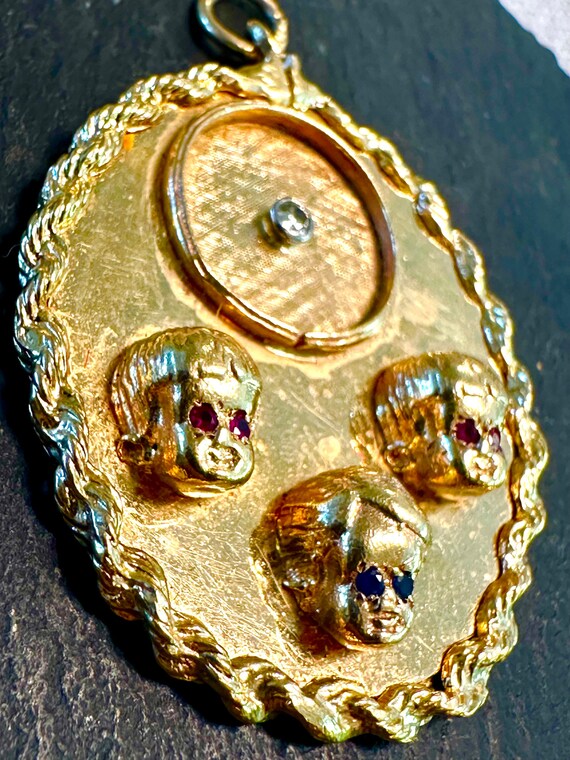 14k important 1950s solid gold big charm for moth… - image 2