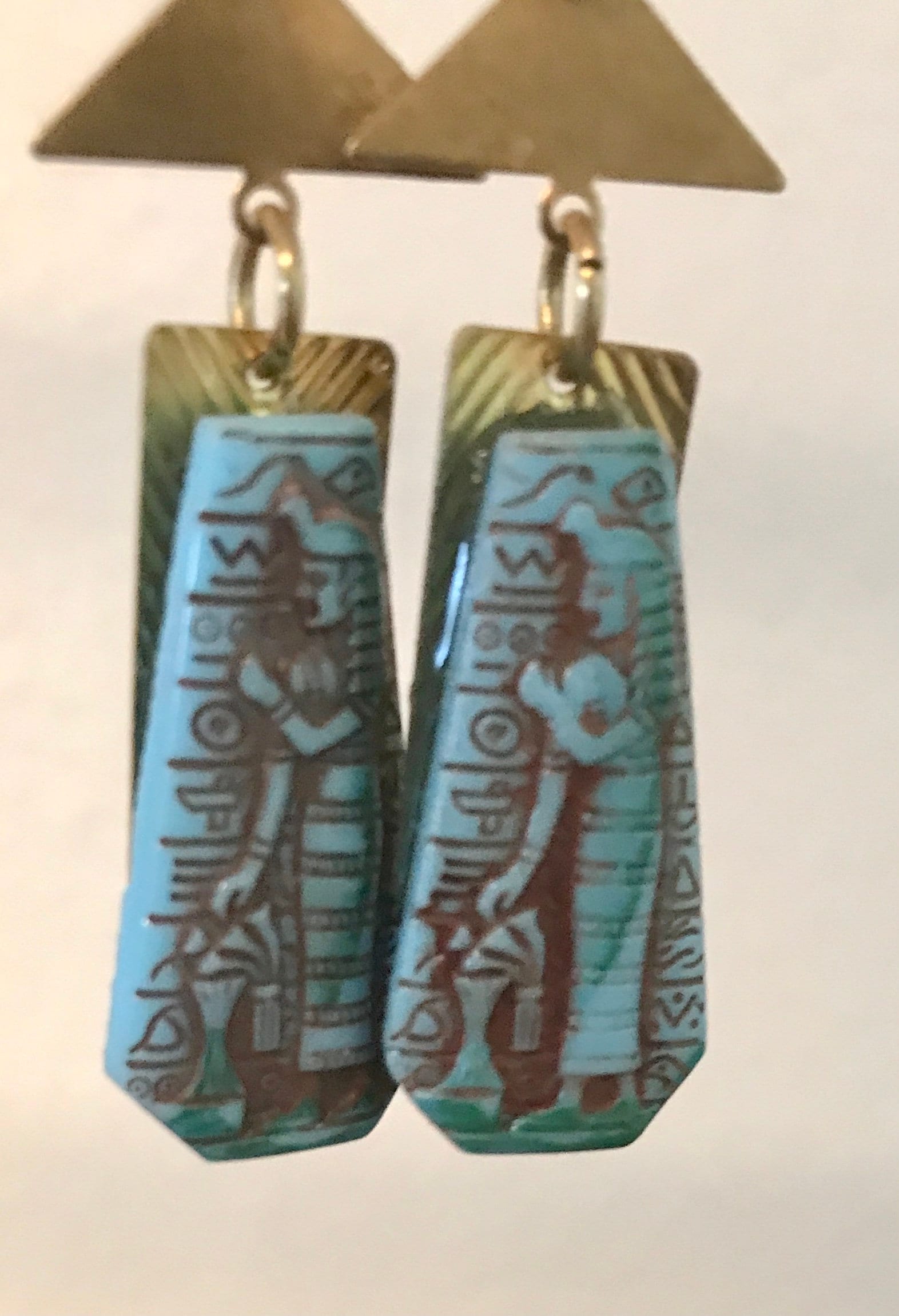 Pendentif Lavaliere en or jaune avec perle Art Deco - 10k