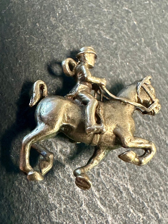 14k exceptional Equestrian Dressage charm antique 