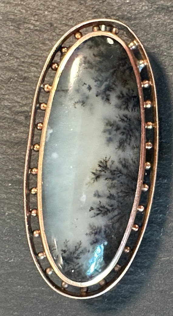 14K rare and amazing scenic Dendritic Agate Victo… - image 4