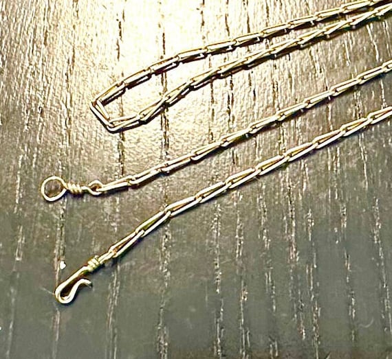 14k solid gold intriguing link chain very delicat… - image 6