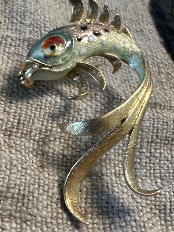 14k(585) brooch- vintage Italian artistically des… - image 8