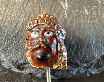 Antique Stick pin -colorful enamel Sheikh