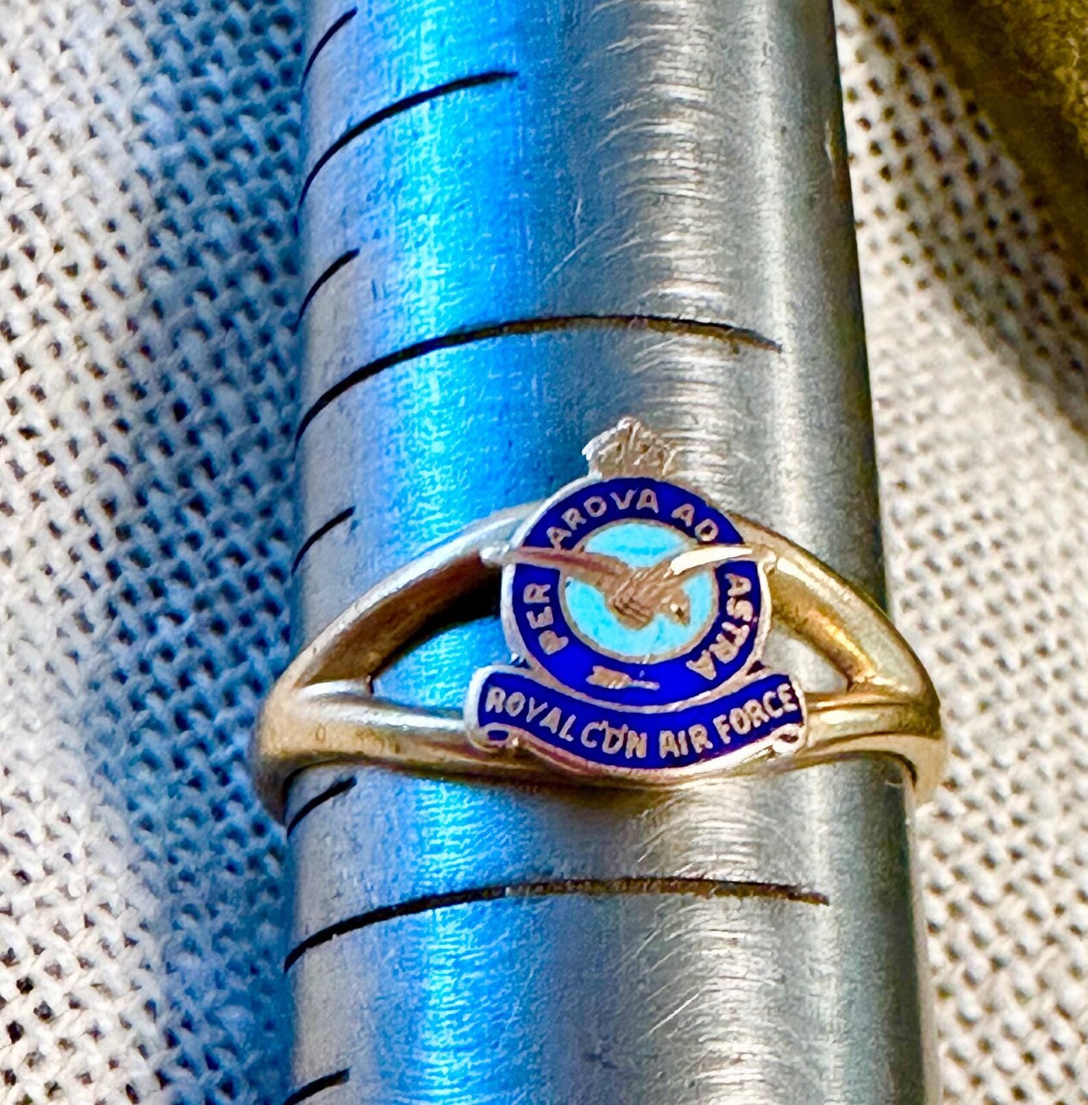 10k Ring-royal CDN Air Force, Antique Enamel-petite Ansd Sweet Size 6 3 ...