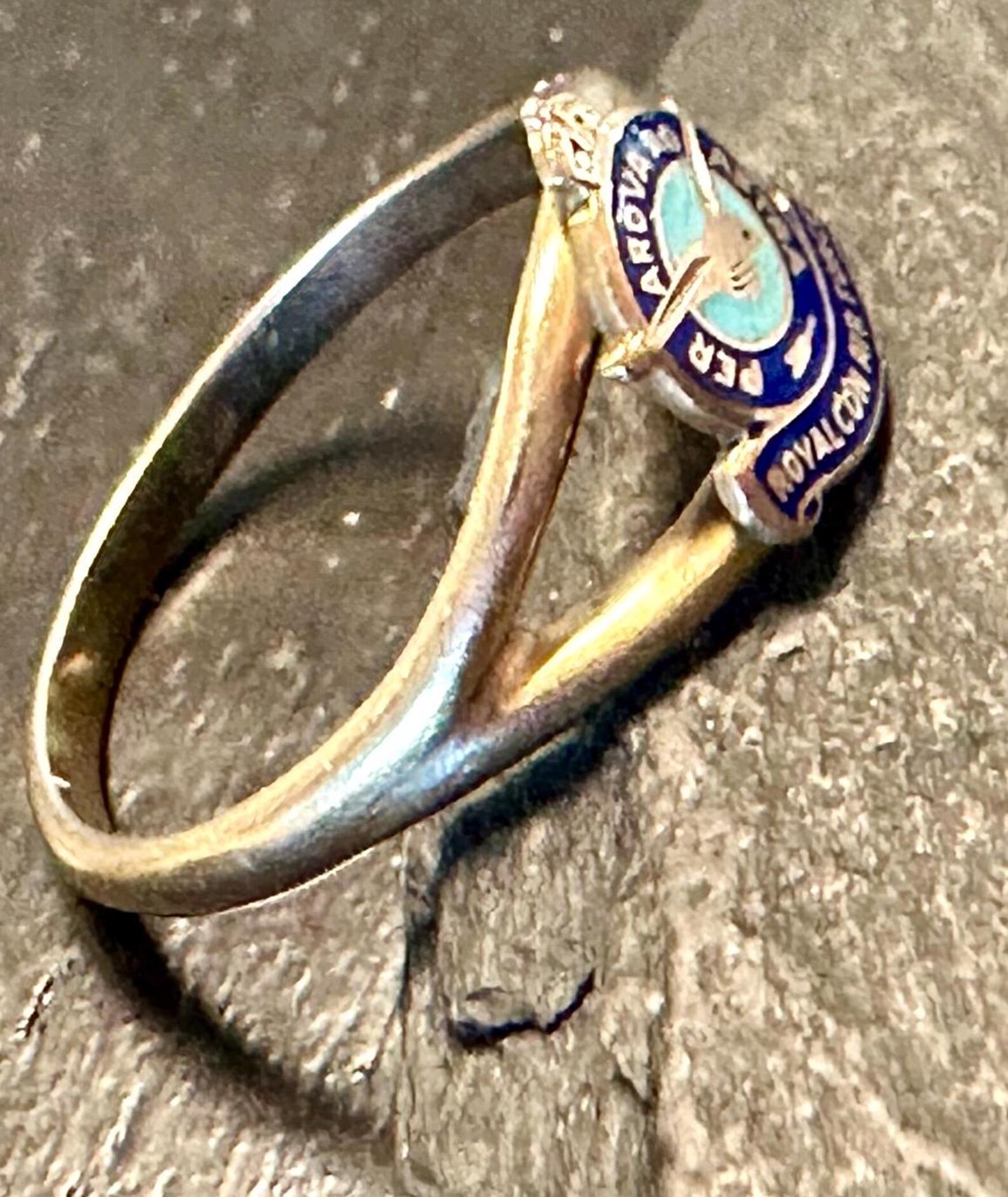 10k Ring-royal CDN Air Force, Antique Enamel-petite Ansd Sweet Size 6 3 ...