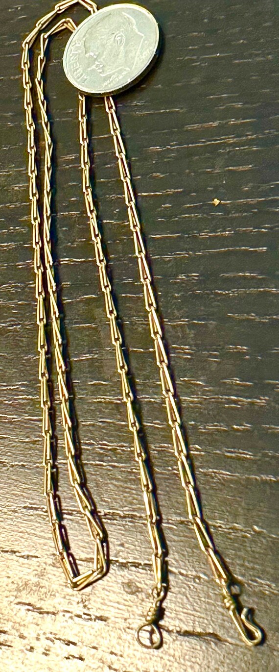 14k solid gold intriguing link chain very delicat… - image 4