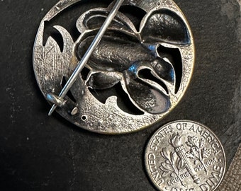 Fermagli per abiti in stile Art Nouveau con strass, metallo color argento anni '30 - Italia