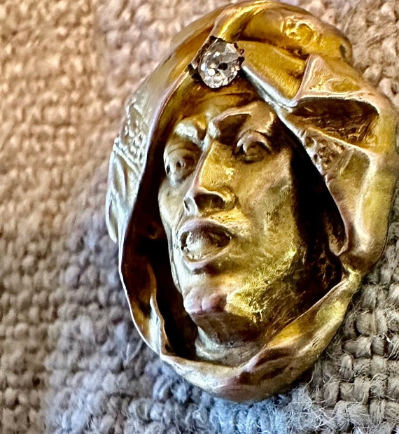 10k antique stickpin-Sheikh with genuine Diamond … - image 7