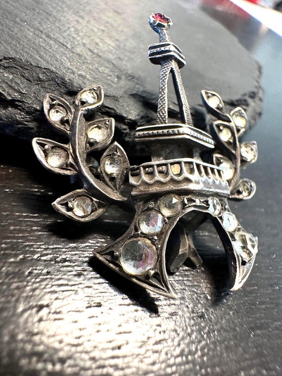 Broche Ancienne Souvenir De Paris - Tour Eiffel - Bijou Vintage - Très Bon état