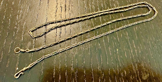 14k solid gold intriguing link chain very delicat… - image 2