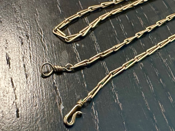 14k solid gold intriguing link chain very delicat… - image 1