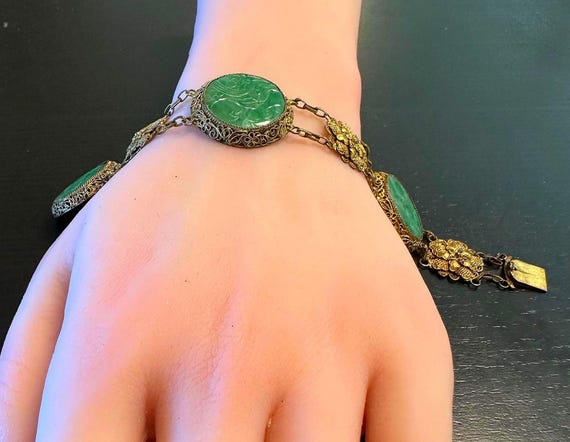 Jade Bracelet-china Export, Early 1900s, Finest Hand Fabricated
