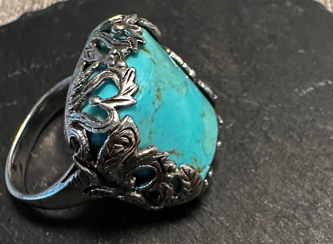 Niki ring - light turquoise