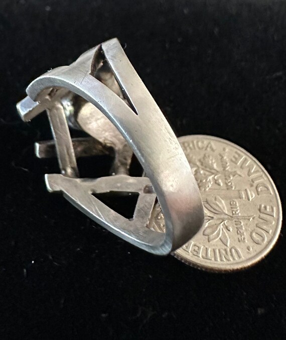 Sterling ring Modernist(constructivism)-unique st… - image 5