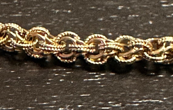 14k unusual Victorian gold chain-barrel clasp-len… - image 5
