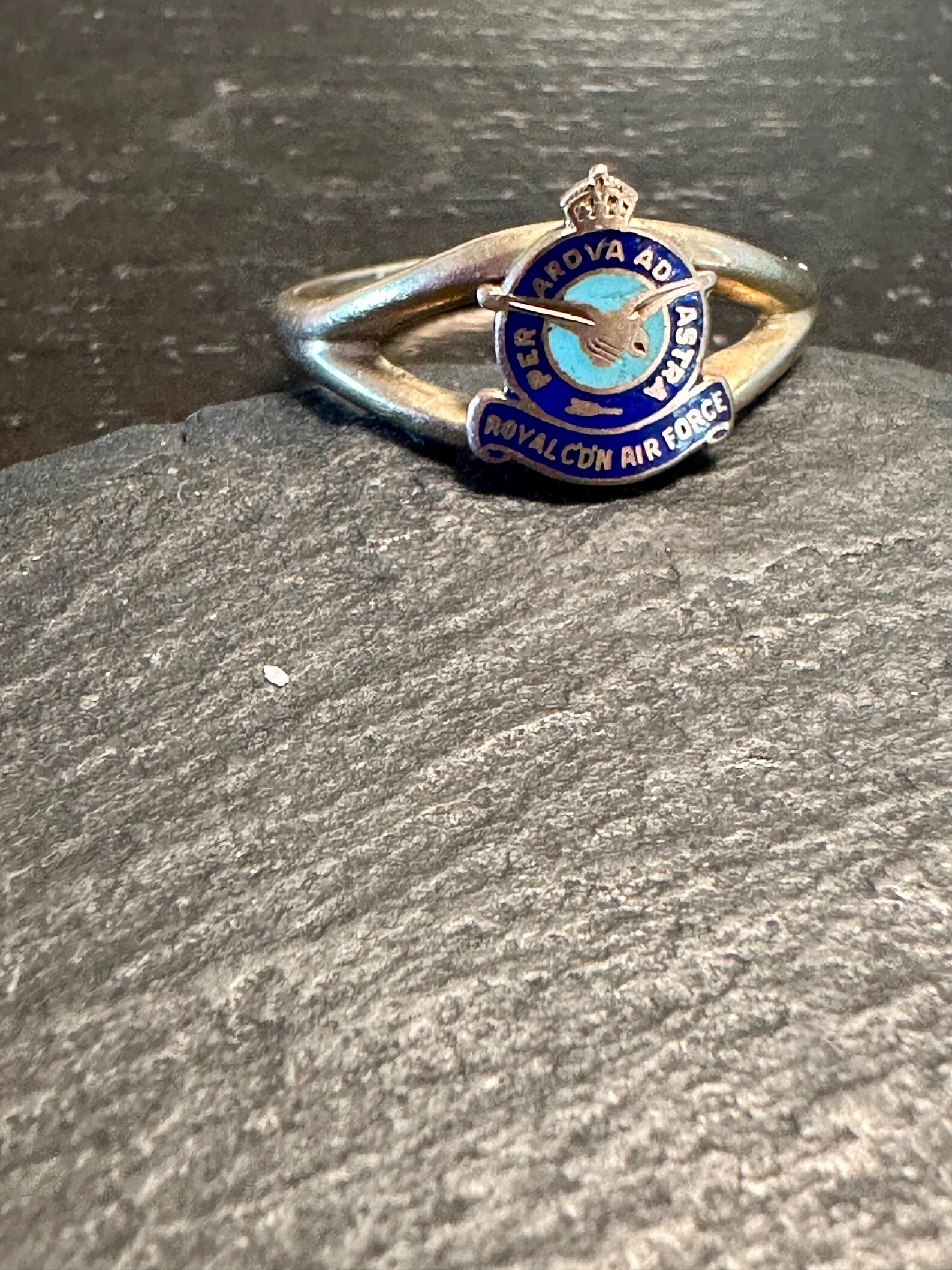 10k Ring-royal CDN Air Force, Antique Enamel-petite Ansd Sweet Size 6 3 ...