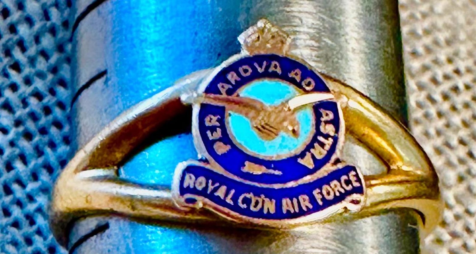 10k Ring-royal CDN Air Force, Antique Enamel-petite Ansd Sweet Size 6 3 ...