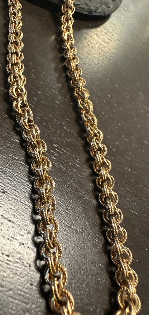 14k unusual Victorian gold chain-barrel clasp-len… - image 3