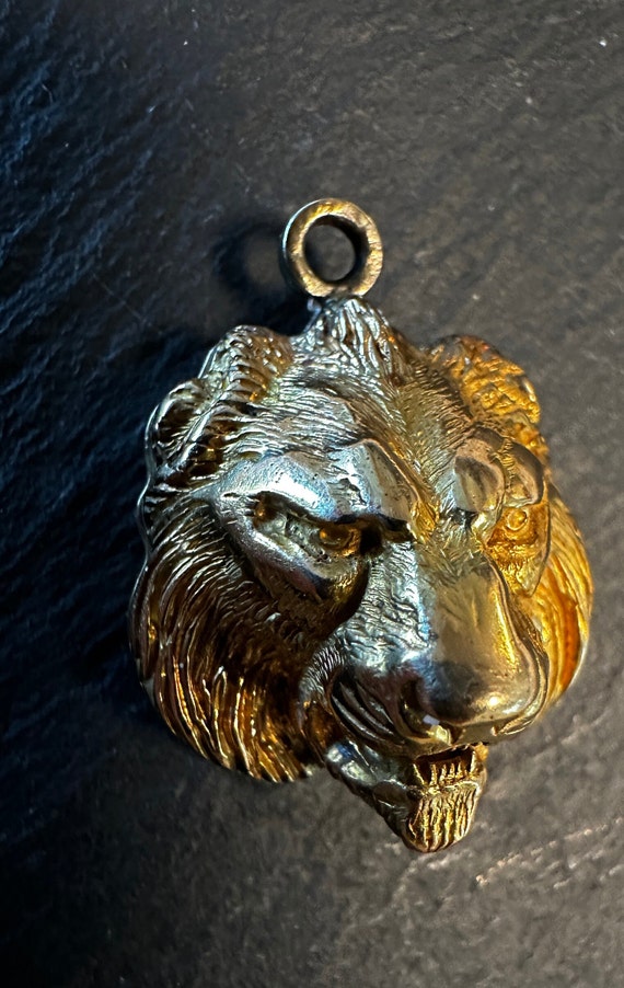 14K Victorian incredible Lion Locket- sculpted in… - image 9