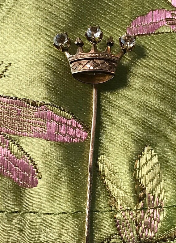 12k jeweled crown stickpin-royal! - image 4