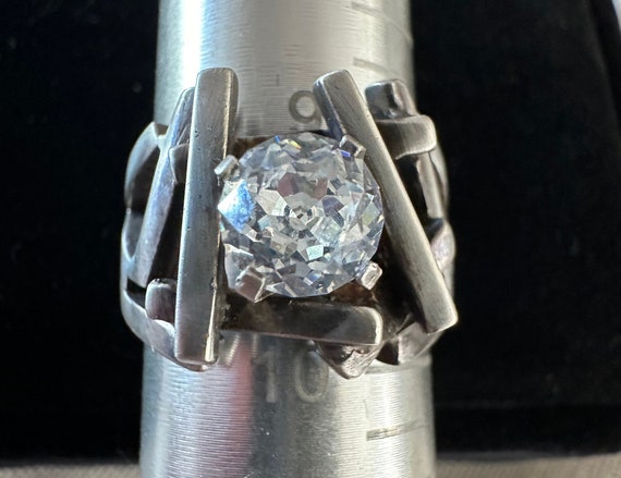 Sterling ring Modernist(constructivism)-unique st… - image 1