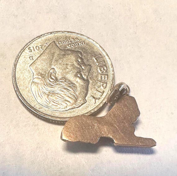 10k Sphinx charm, antique 3-D Egyptian ,human head lion body, wings of an Eagle-petite treasure View 4