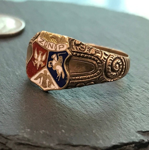 10k Enameled Victorian ZNP, Polish National Alliance Fraternity